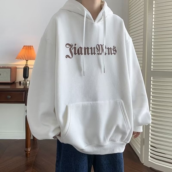 美式复古卫衣男士春秋季潮牌印花情侣装roora外套oversize连帽衫